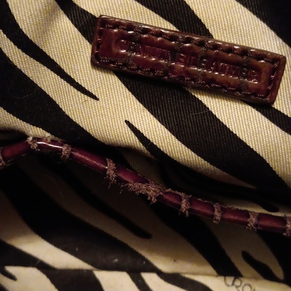 CYNTHIA ROWLEY BROWN SNAKE / LEOPARD PONY SKIN SATCHEL LARGE - Picture 8 of 12